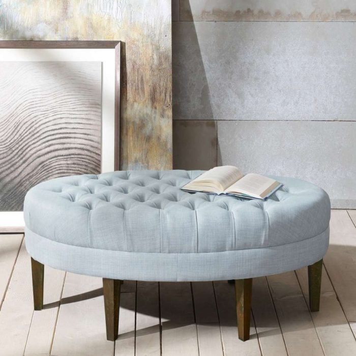 Madison Park Chase Surfboard Tufted Ottoman