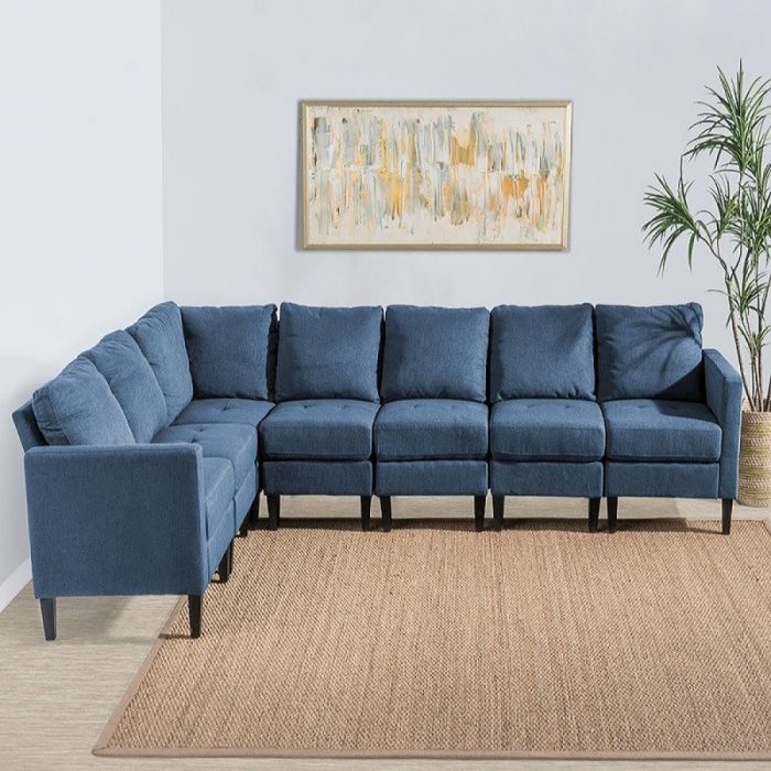 Mahra 7-piece Fabric Sectional Sofa Set