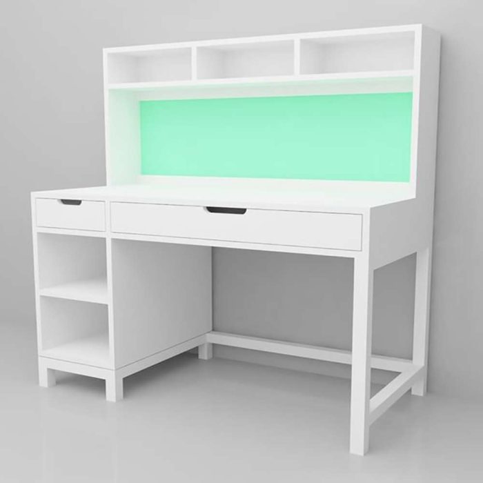 Mayfield Study Table in White