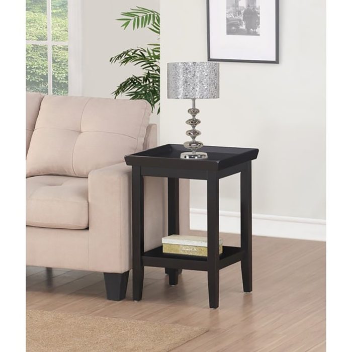 Mecci End Table with 2 Shelves