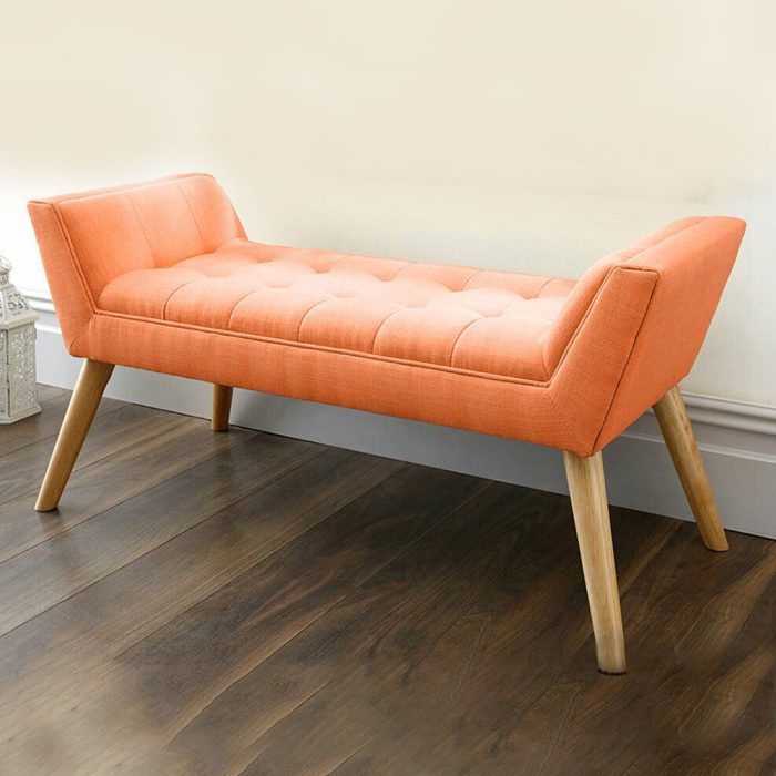 Milan Button Tufted Ottoman Bench