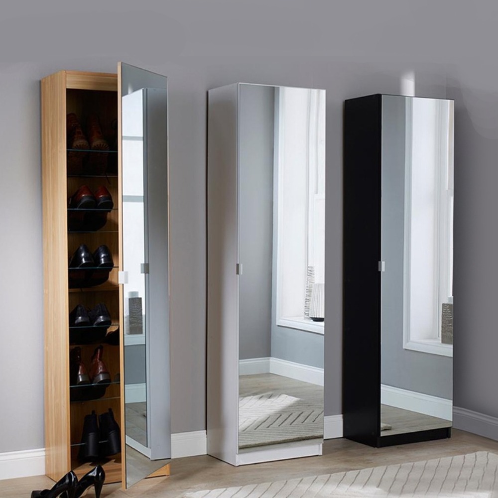 Mirror shoe cabinet makro sale