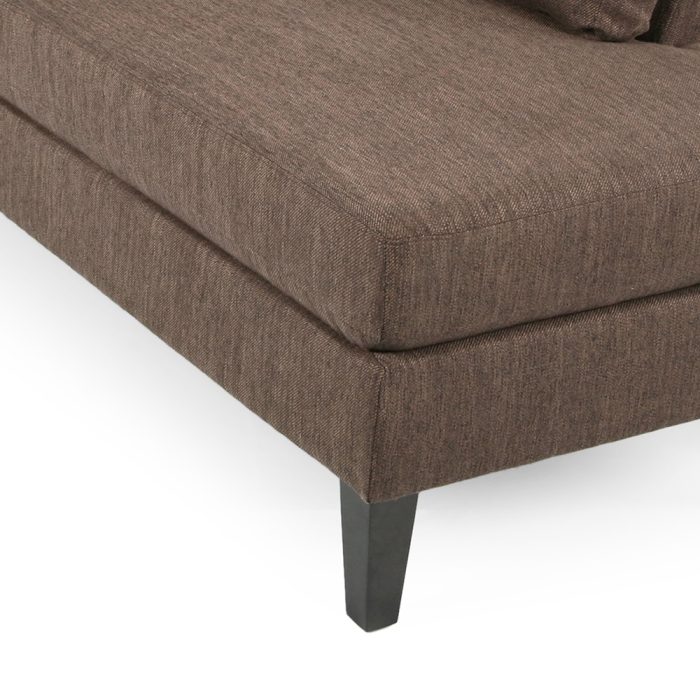 Modern Fabric Upholstered Sofa with Chaise Lounge