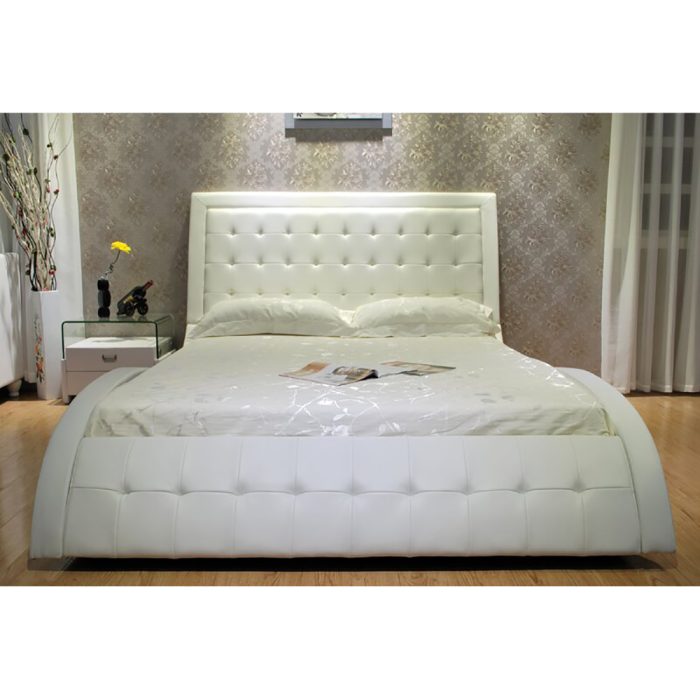 Modern Fully Tufted Curved Bed