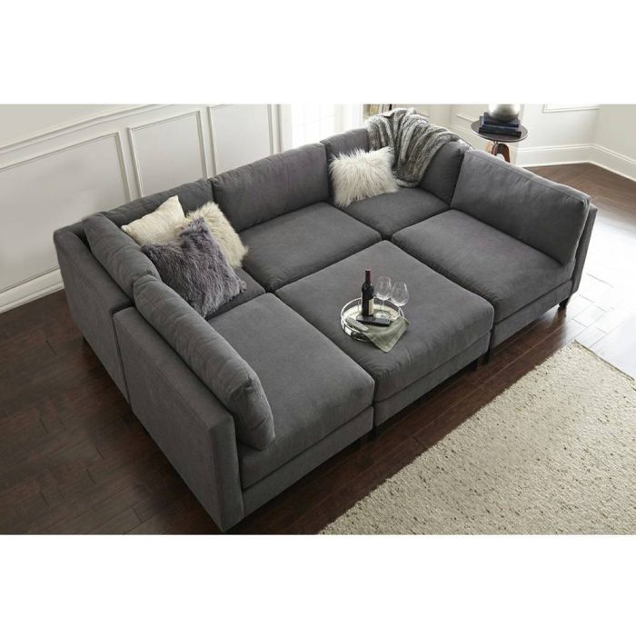 Modular Sectional Sofa With Ottoman