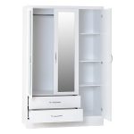 Nevada White Drawer Wardrobe