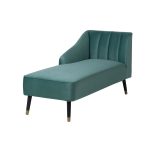 Queen Anne Velvet Chaise Lounge