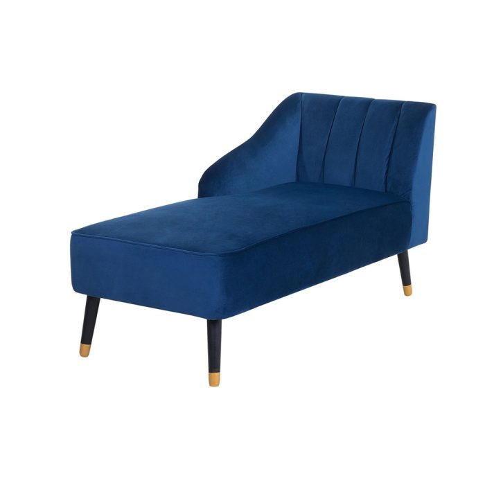 Queen Anne Velvet Chaise Lounge