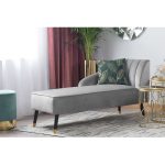 Queen Anne Velvet Chaise Lounge