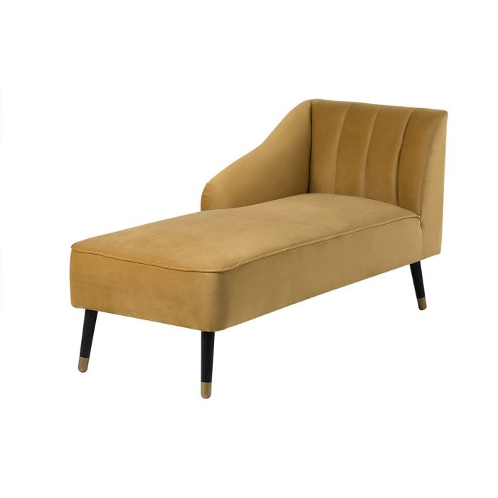 Queen Anne Velvet Chaise Lounge