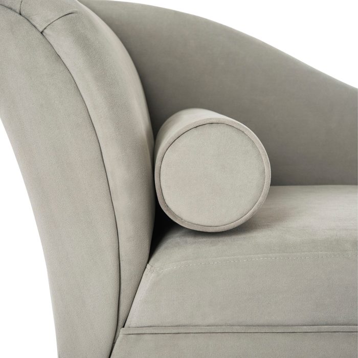 Safavieh Mid-Century Velvet Grey Chaise