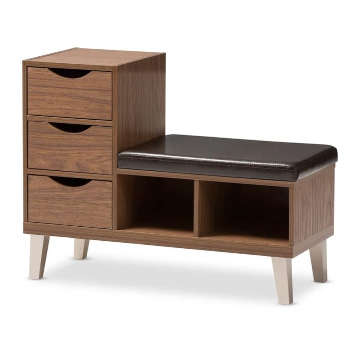 Shoe Storage Cabinet with Bench