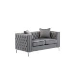 Silver Orchid Winters Velvet Loveseat