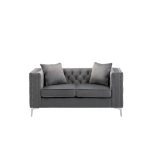 Silver Orchid Winters Velvet Loveseat