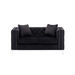 Silver Orchid Winters Velvet Loveseat