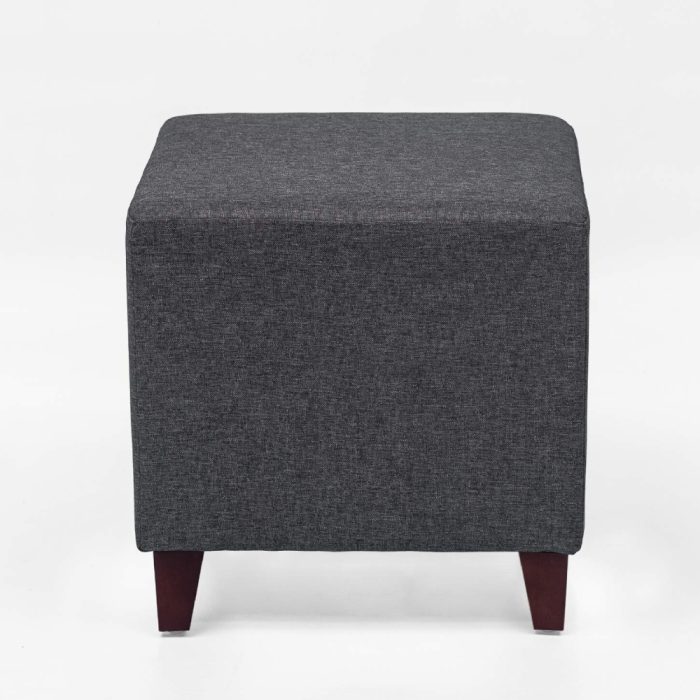 Simple British Style Cube Ottoman Footstool