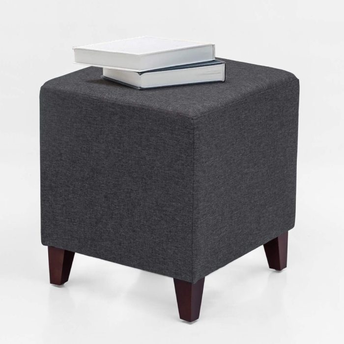 Simple British Style Cube Ottoman Footstool