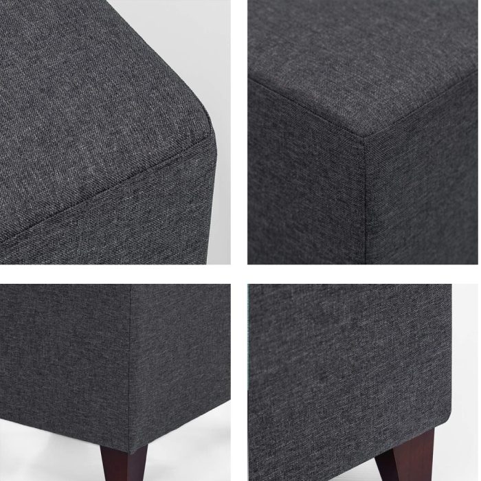 Simple British Style Cube Ottoman Footstool