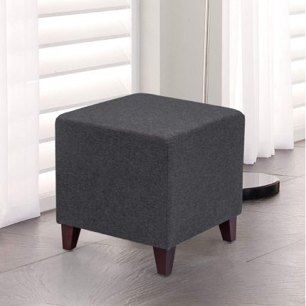 Simple British Style Cube Ottoman Footstool