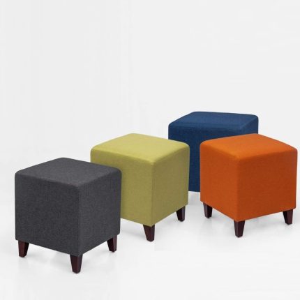 Simple British Style Cube Ottoman Footstool
