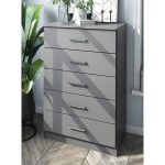 Solid Ply Wood Metro 5 drawer Chest