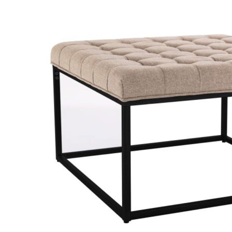 Square Button Tufted Ottoman Fatima Furniture