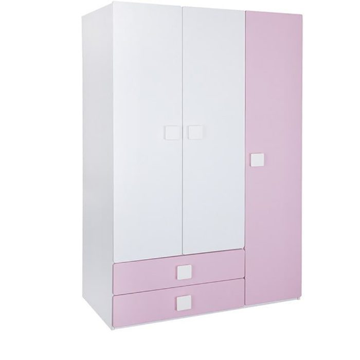 Three Door Wardrobe with Two Drawers