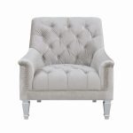 Traditional gray fabric tufted curved back sofa