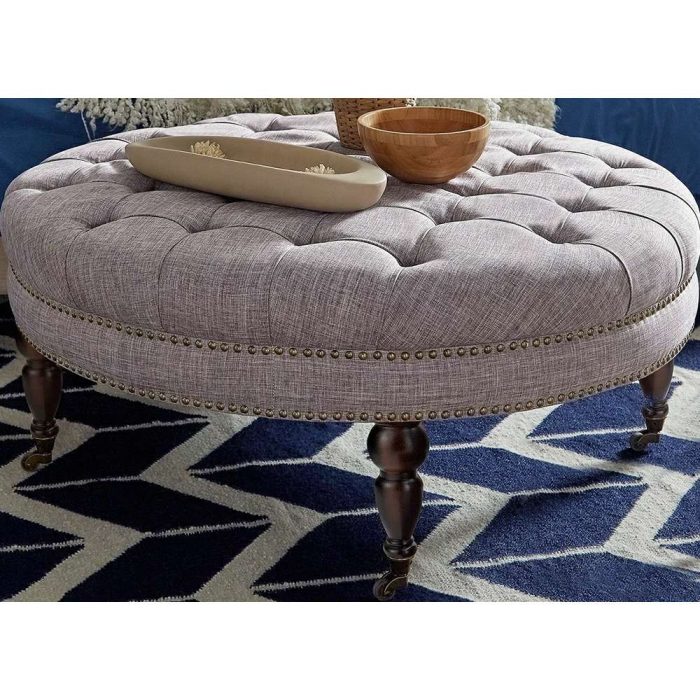 Tufted Round Ottoman Bench