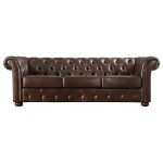 Tufted Scroll Arm Chesterfield Sofa