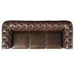 Tufted Scroll Arm Chesterfield Sofa