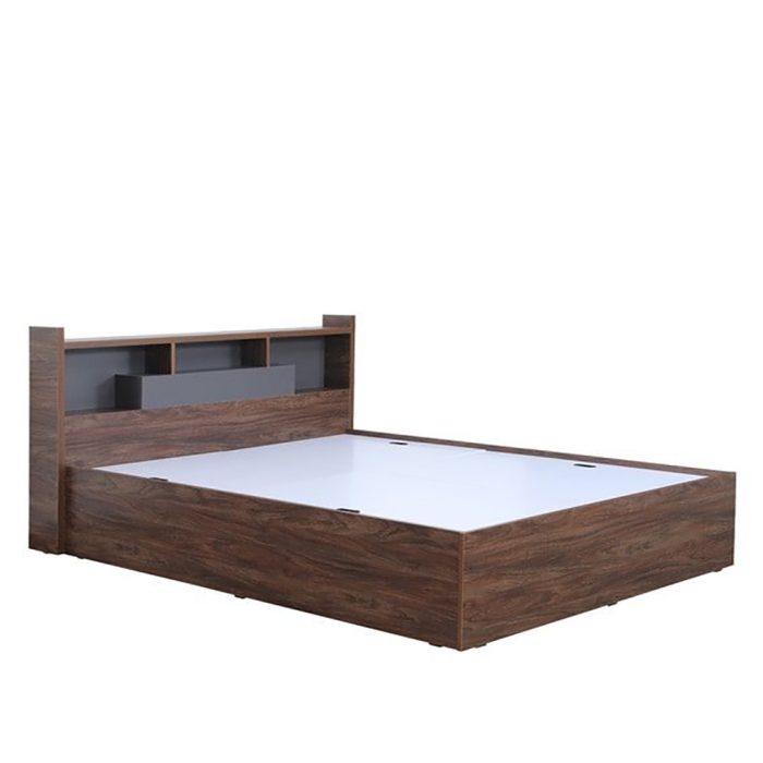 Twin Bed with Box Storage in Headboard