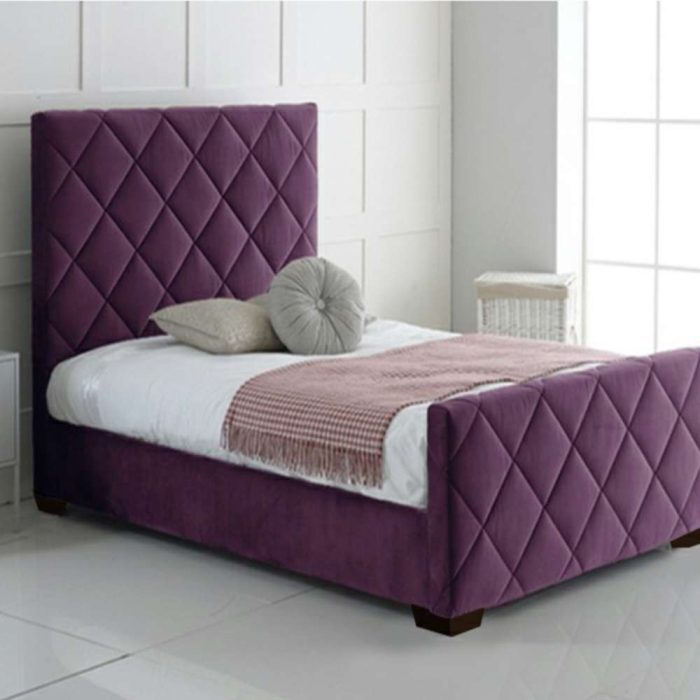 Twin Velvet Upholstered Bed Frame