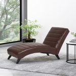 Upholstered Channel Stitch Chaise Lounge