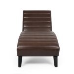 Upholstered Channel Stitch Chaise Lounge