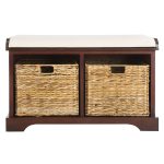 Upholstered Cubby Storage Bench