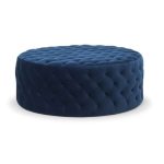 Velvet Tufted Round Cocktail Ottoman