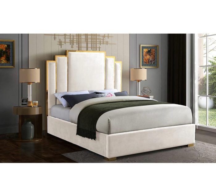 Velvet Upholstered Bed