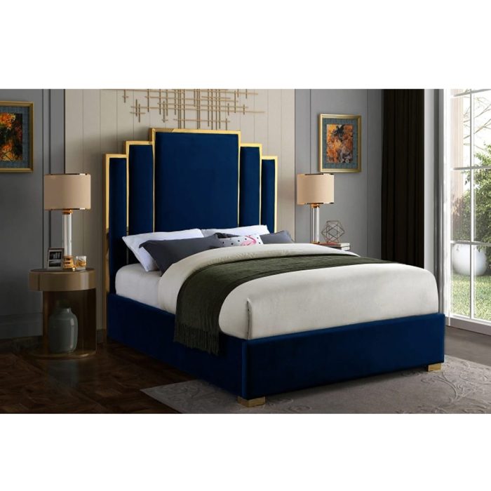 Velvet Upholstered Bed Frame