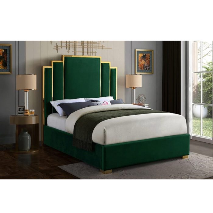 Velvet Upholstered Bed Frame