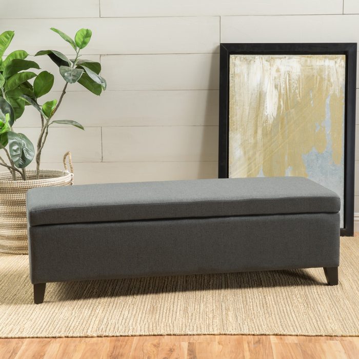 York Fabric Storage Ottoman Bench