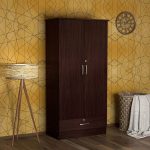 Yukio 2 Door Wardrobe with 1 Drawer in Walnut Finish