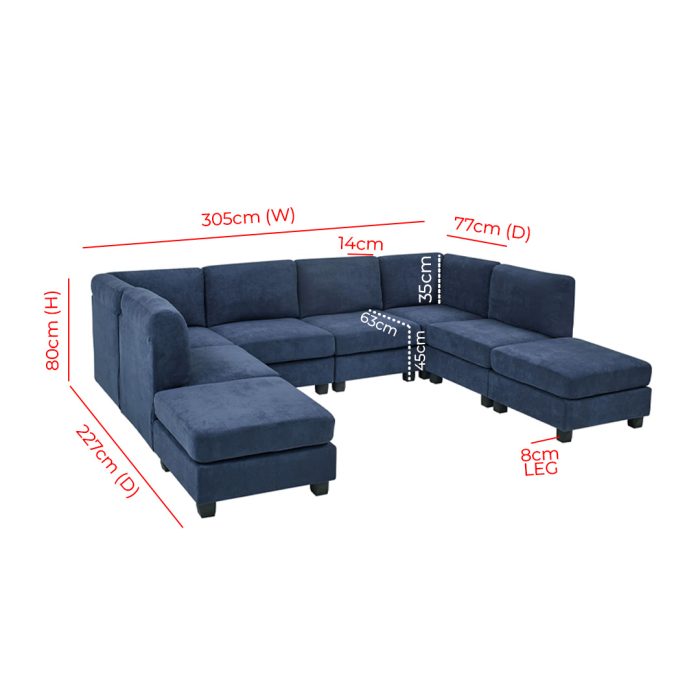 Fatima Furniture Sofa Dimension