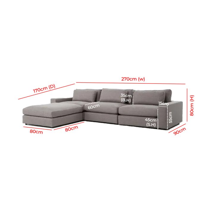 Fatima furniture sofa dimension