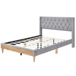 Fatima furniture platform bed with two nightstands and bench in full size available in a wide range of colors