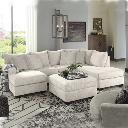 5-Piece Large Upholstered Corner Sofa