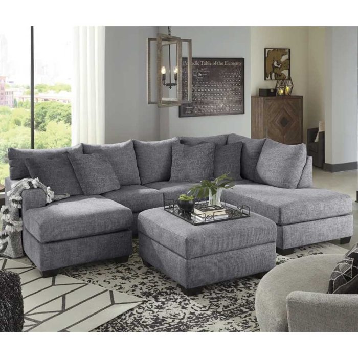 5-Piece Large Upholstered Corner Sofa