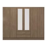 6 Door Manufactured Wood Wardrobe Cabinet