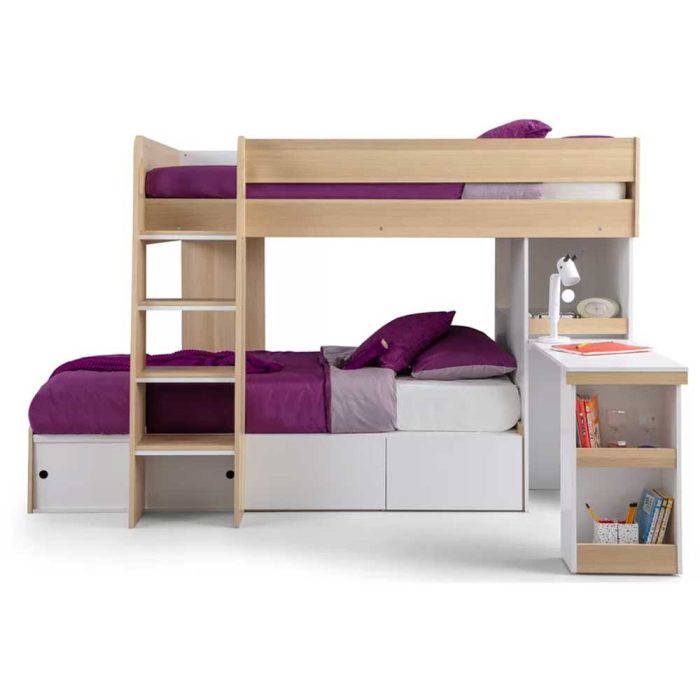Alexei Single Bunk Bed with Built-in-Desk