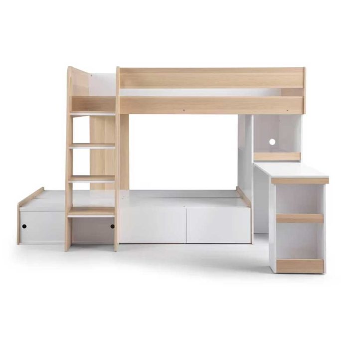 Alexei Single Bunk Bed with Built-in-Desk